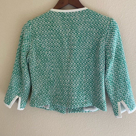 CAbi Clover Tweed Green Jacket - Picture 7 of 8